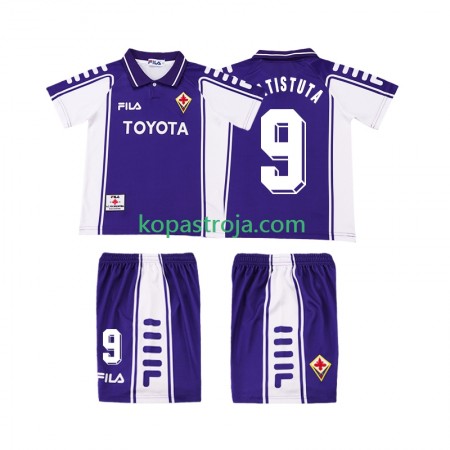 Billiga Fotbollströjor ACF Fiorentina BASTUTA 9 1999 2000 Retro Barn Hemma tröja Kortärmad